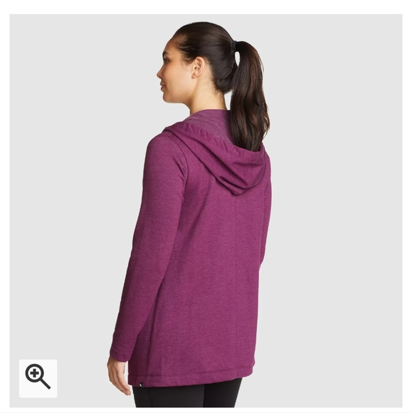 NWT Eddie Bauer Size Large WR Camp Fleece Hoodie Wrap Magenta - Picture 4 of 16